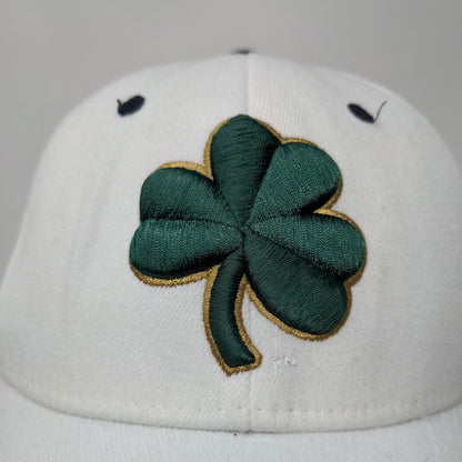 Top of the World Men's Fitted Hat White Size 6 5/8 - 7 1/8 Notre Dame Logo