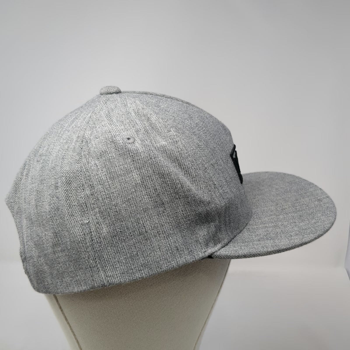 Vans 5 Panel Gray Hat One Size Snapback Flat Brim Wool Blend Box Logo Skate