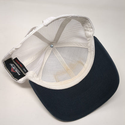 FNT Idaho Leather Patch Snapback Trucker Hat Black OSFA Mesh Back