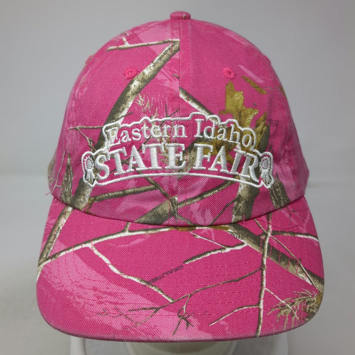 Kati Baseball Cap Pink One Size Eastern Idaho State Fair Camo Strapback Logo Hat