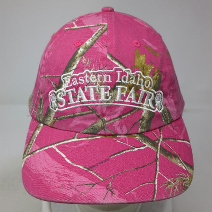 Kati Baseball Cap Pink One Size Eastern Idaho State Fair Camo Strapback Logo Hat