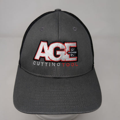 AGE Cutting Tool Fitted Trucker Hat Gray L/XL Mesh Back Embroidered Richardson