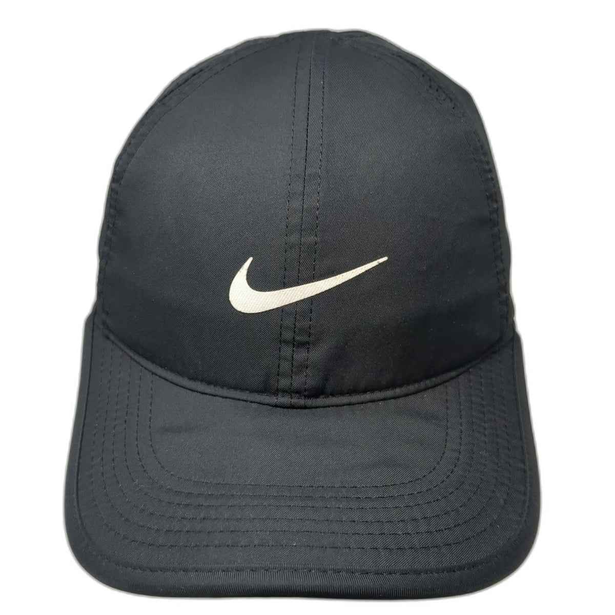 Nike Baseball Cap Black One Size Dri-Fit Featherlight Slideback Hat Swoosh Sport
