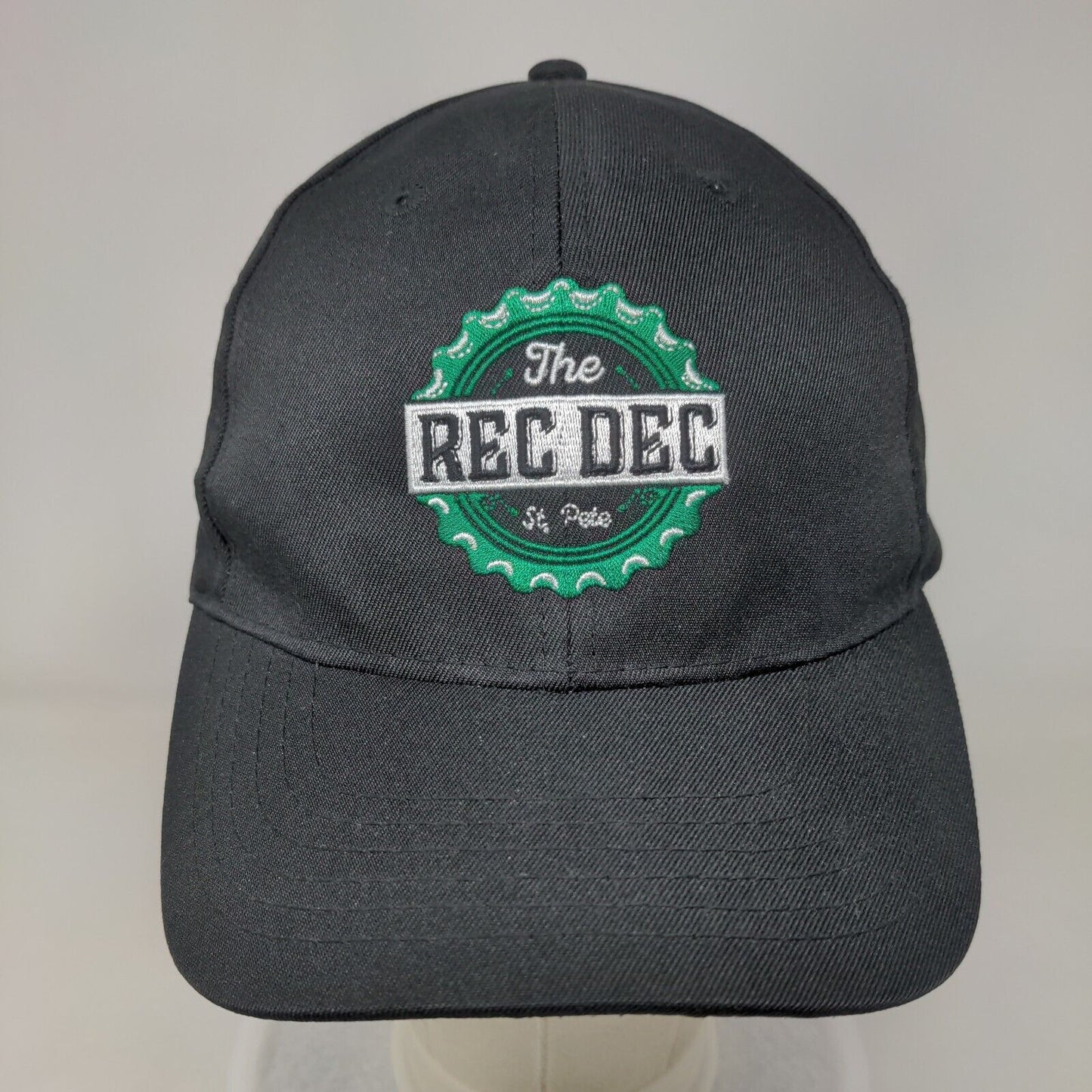 The Rec Dec St. Pete Strapback Hat Black One Size Embroidered 6 Panel