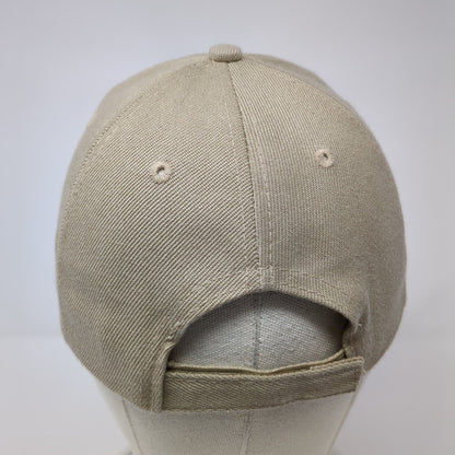 Air Force Retired Strapback Hat Tan One Size Adjustable Solid 6 Panel