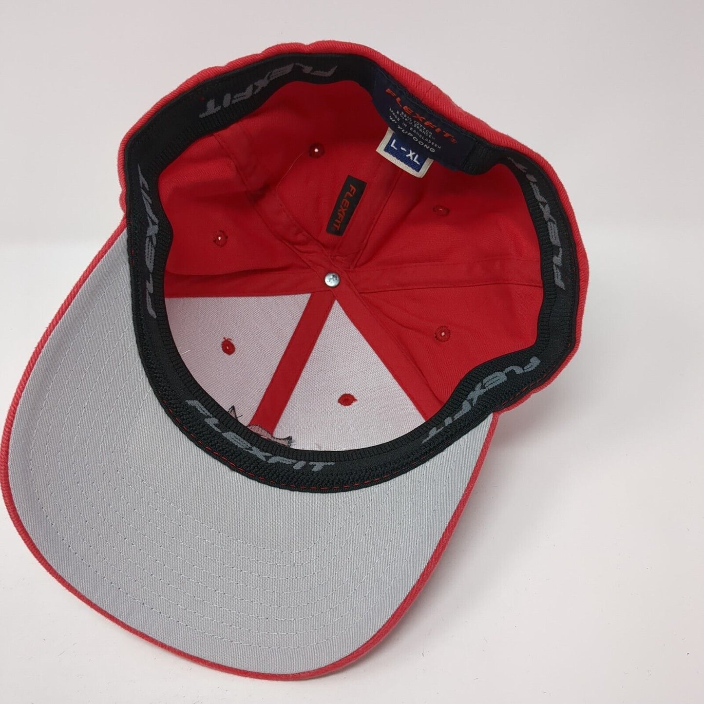 Superior Construction Fitted Hat Red L/XL Flexfit Embroidered 6 Panel Yupoong
