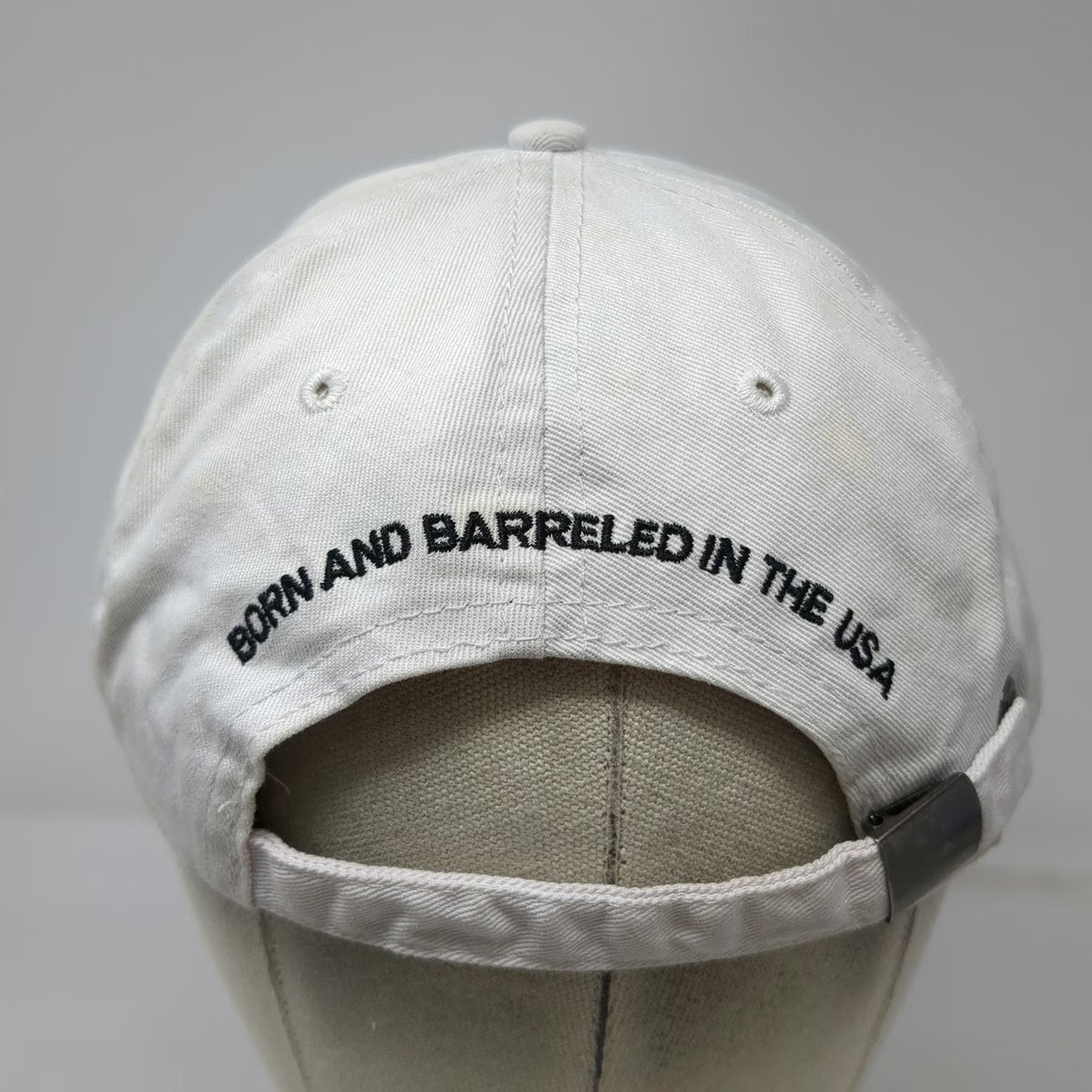 Jim Beam Baseball Cap White One Size Slideback Whiskey Logo Cotton Bourbon Hat