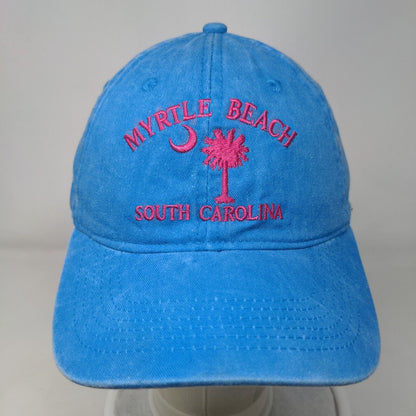 Myrtle Beach South Carolina Strapback Hat Blue One Size Embroidered