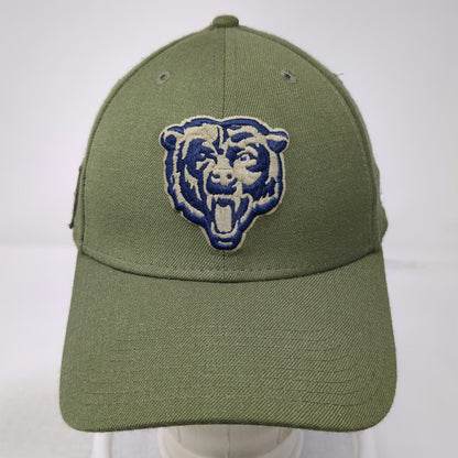 New Era Chicago Bears NFL Green L Hat Salute To Service 39THIRTY US Flag Patch