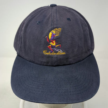 Basic Hat Baseball Cap Blue One Size Celebration Florida Logo Cotton Slideback