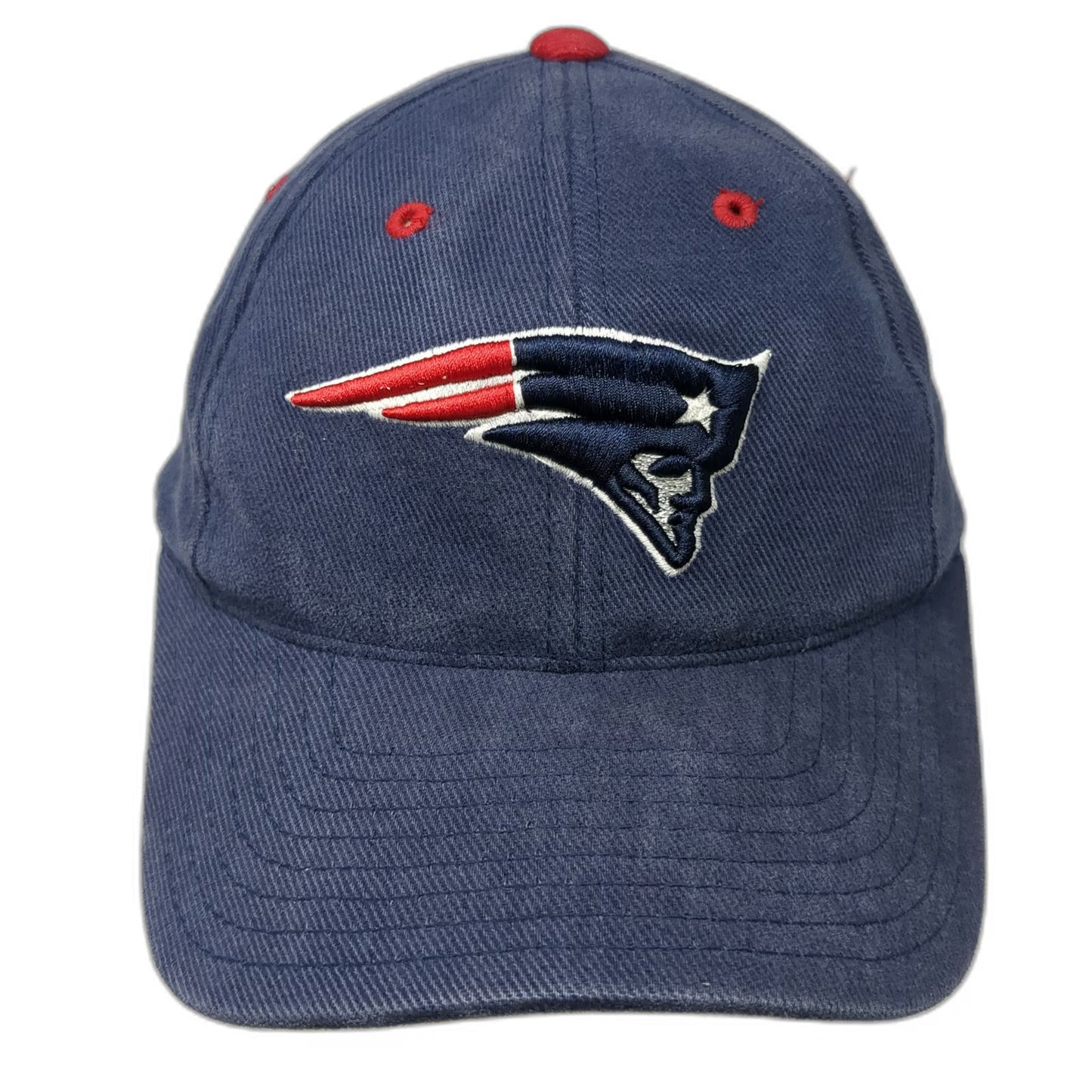 New England Patriots NFL Logo Athletic Blue Red Gray One Size Strapback Hat Cap