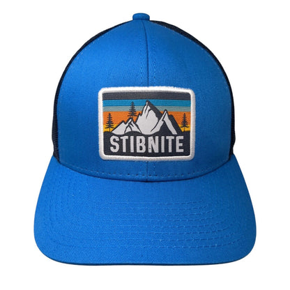 Stibnite Snapback Trucker Hat Blue OS Adjustable Embroidered Mesh Back 6 Panel