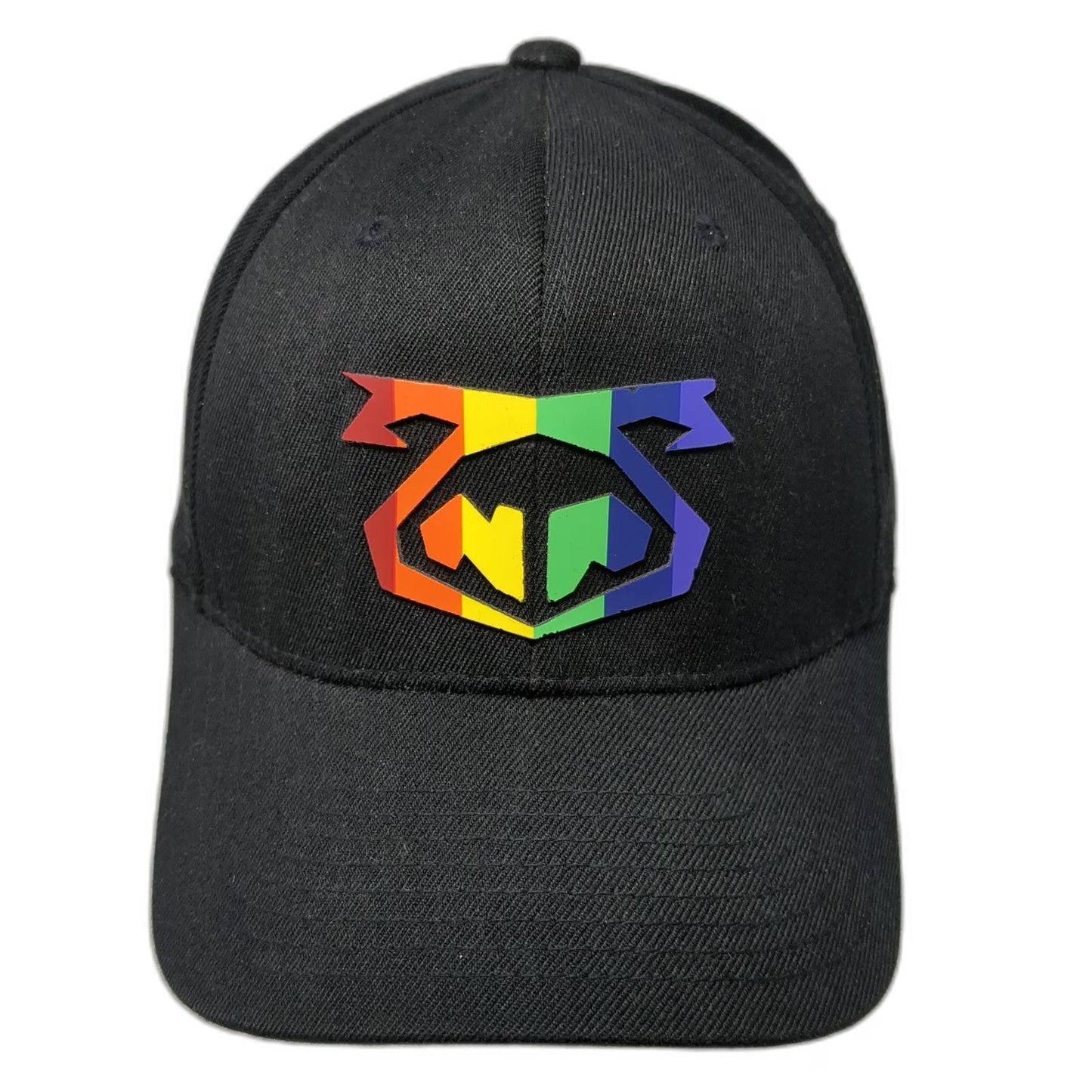 Daithi De Nogla Baseball Cap Black XL Rainbow Logo Flexfit NP Embroidery Hat
