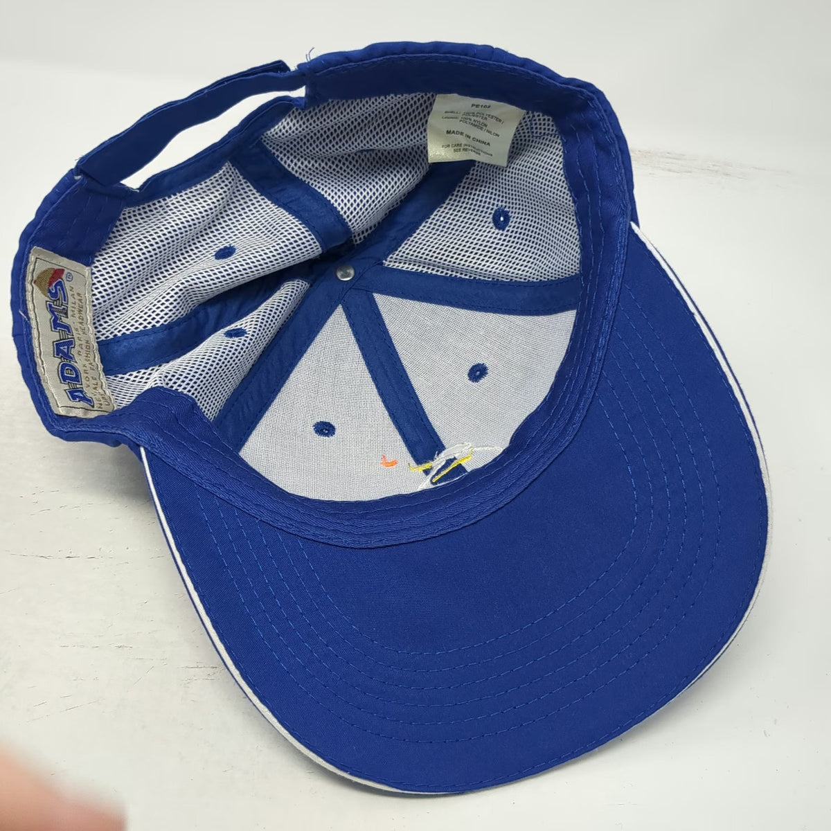 Adams Baseball Cap Blue One Size Embroidered OSP Logo Strapback Hat Mesh Lining