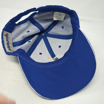 Adams Baseball Cap Blue One Size Embroidered OSP Logo Strapback Hat Mesh Lining