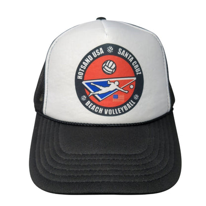 Hotsand USA Santa Cruz Beach Volleyball Snapback Trucker Hat Black OS Mesh Rope
