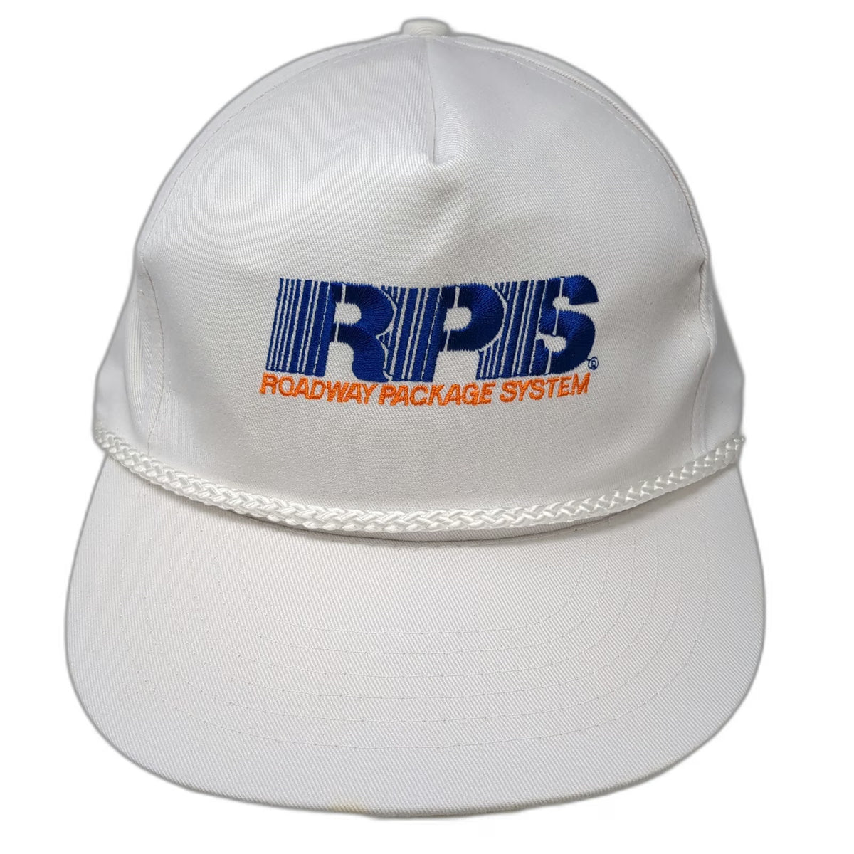 Competitive 5 Panel White Hat One Size RPS Roadway Package System Rope Slideback