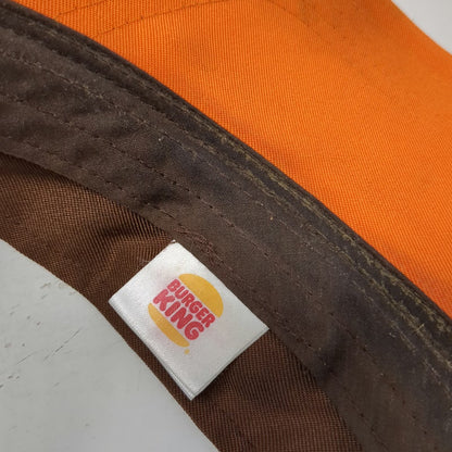 Burger King Visor Brown One Size Crew Snapback Logo Fast Food Restaurant Hat