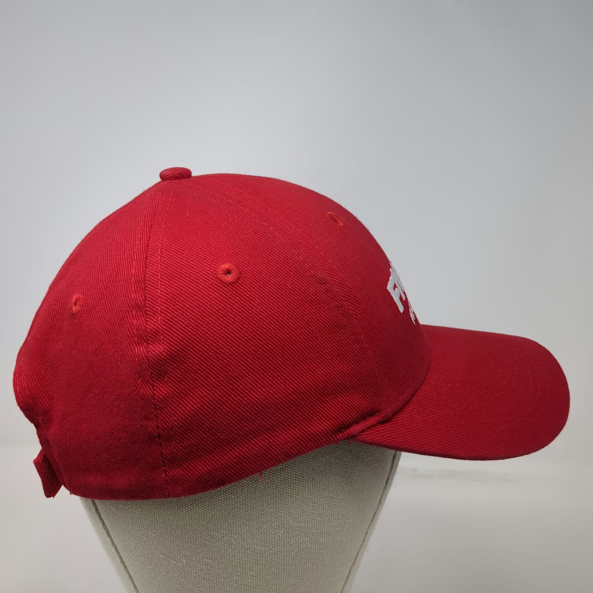 Five Guys Baseball Cap Red One Size Strapback Cotton Embroidered Logo Hat