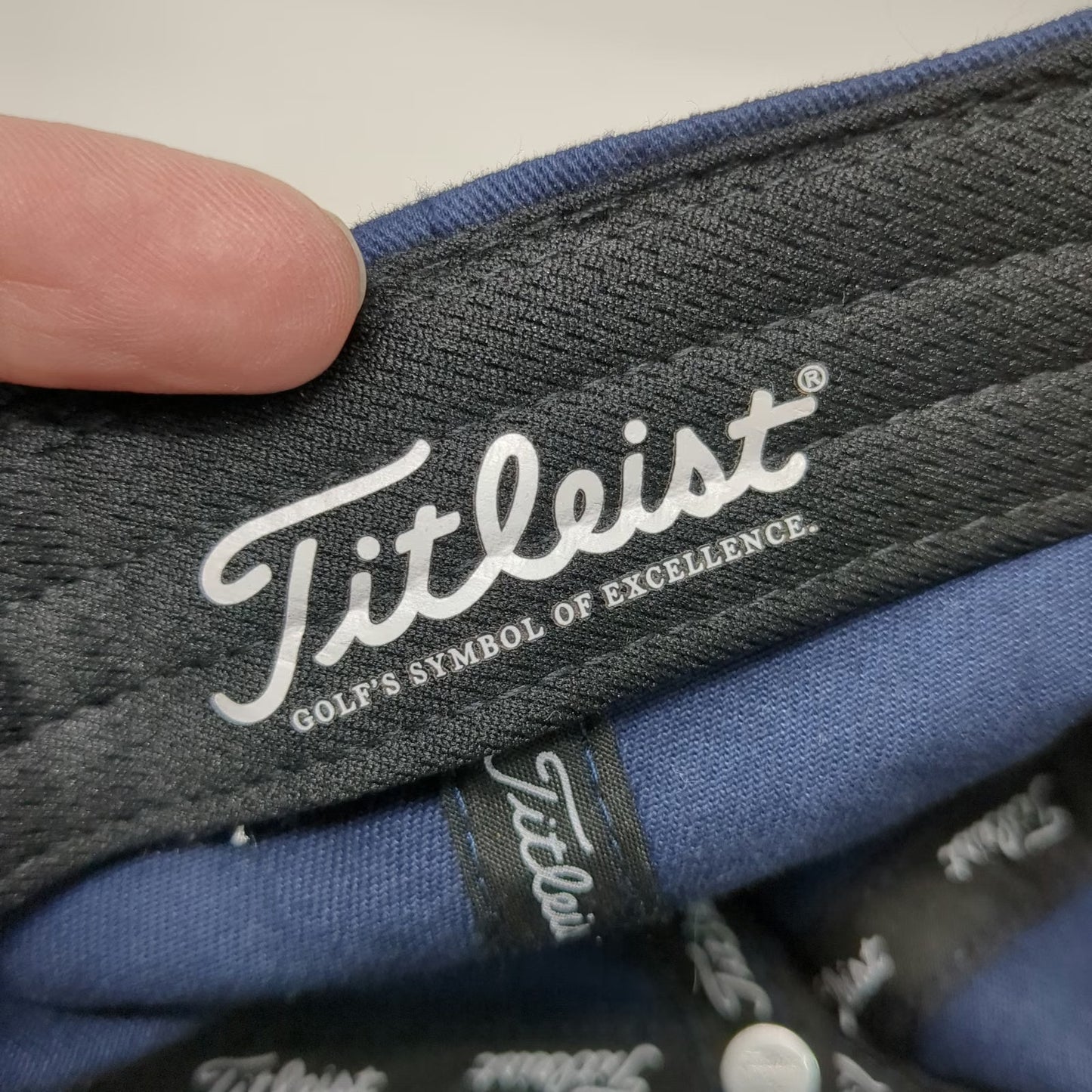 Titleist Baseball Cap Blue One Size Burns & Wilcox Slideback Adjustable Golf Hat