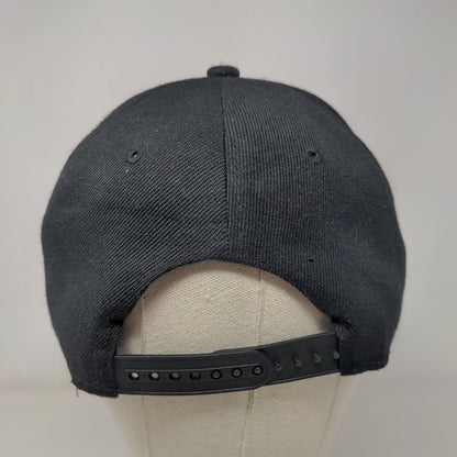 WSEC Compass Premium Snapback Hat Black OSFA Adjustable 6 Panel Max Headgear
