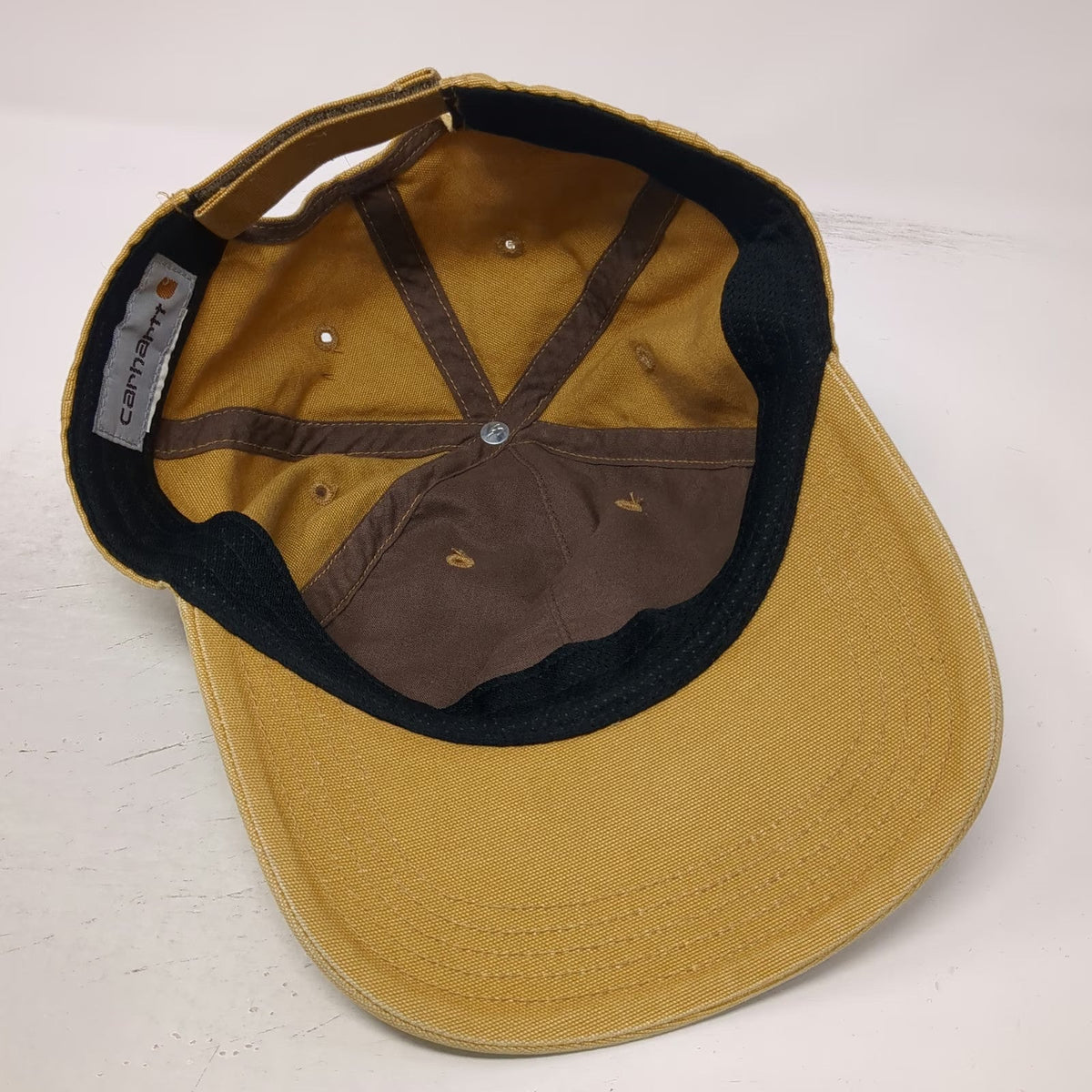 Carhartt Baseball Cap Brown One Size Canvas Patch Logo Embroidered Strapback Hat