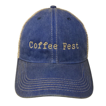 Coffee Fest Snapback Trucker Hat Multicolor One Size Embroidered Mesh Back