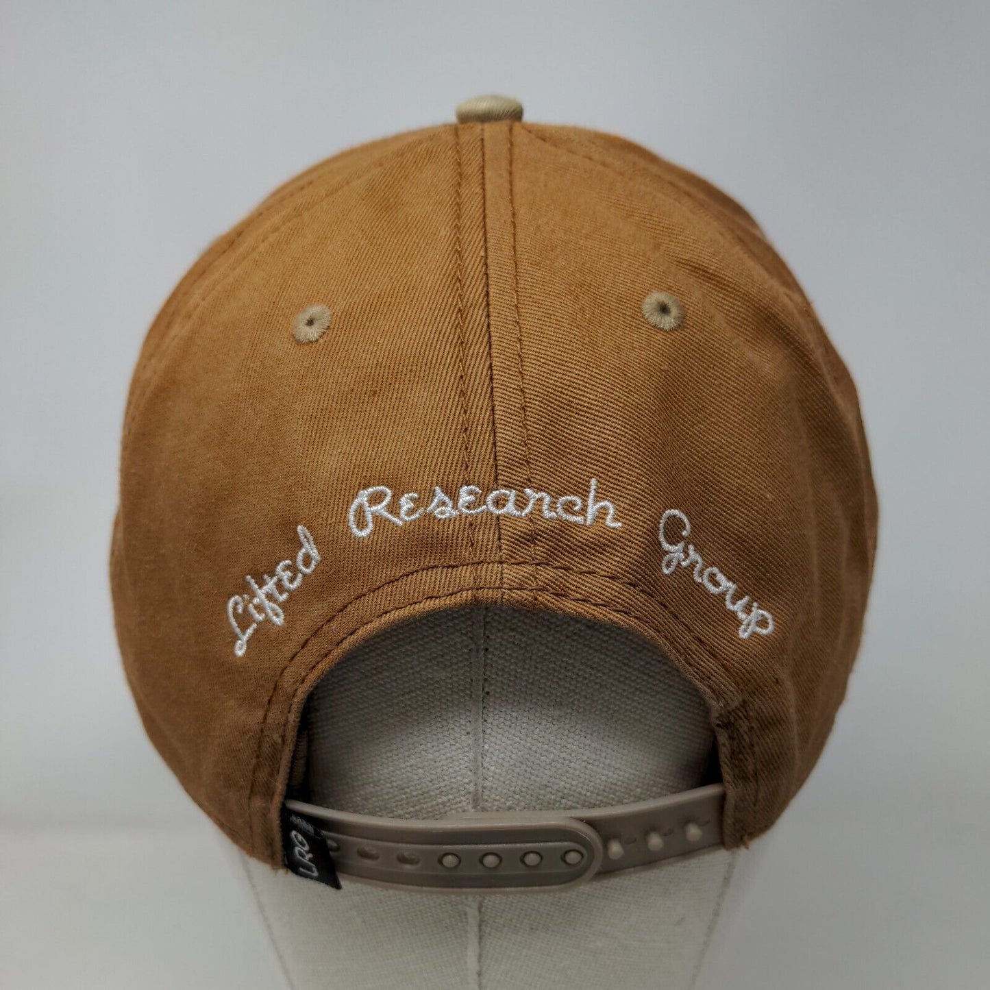 LRG Lifted Research Group Snapback Hat Brown OSFM Embroidered