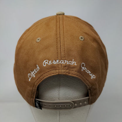 LRG Lifted Research Group Snapback Hat Brown OSFM Embroidered