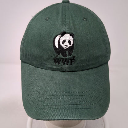 WWF Panda Logo Green Baseball Cap One Size Adjustable Slideback Cotton Hat Eco