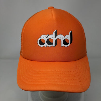 ACHD Snapback Mesh Back Trucker Hat Orange OSFM Solid Direct Caps