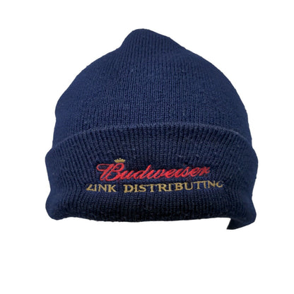 Budweiser Zink Distributing Knit Beanie Hat Blue One Size Embroidered