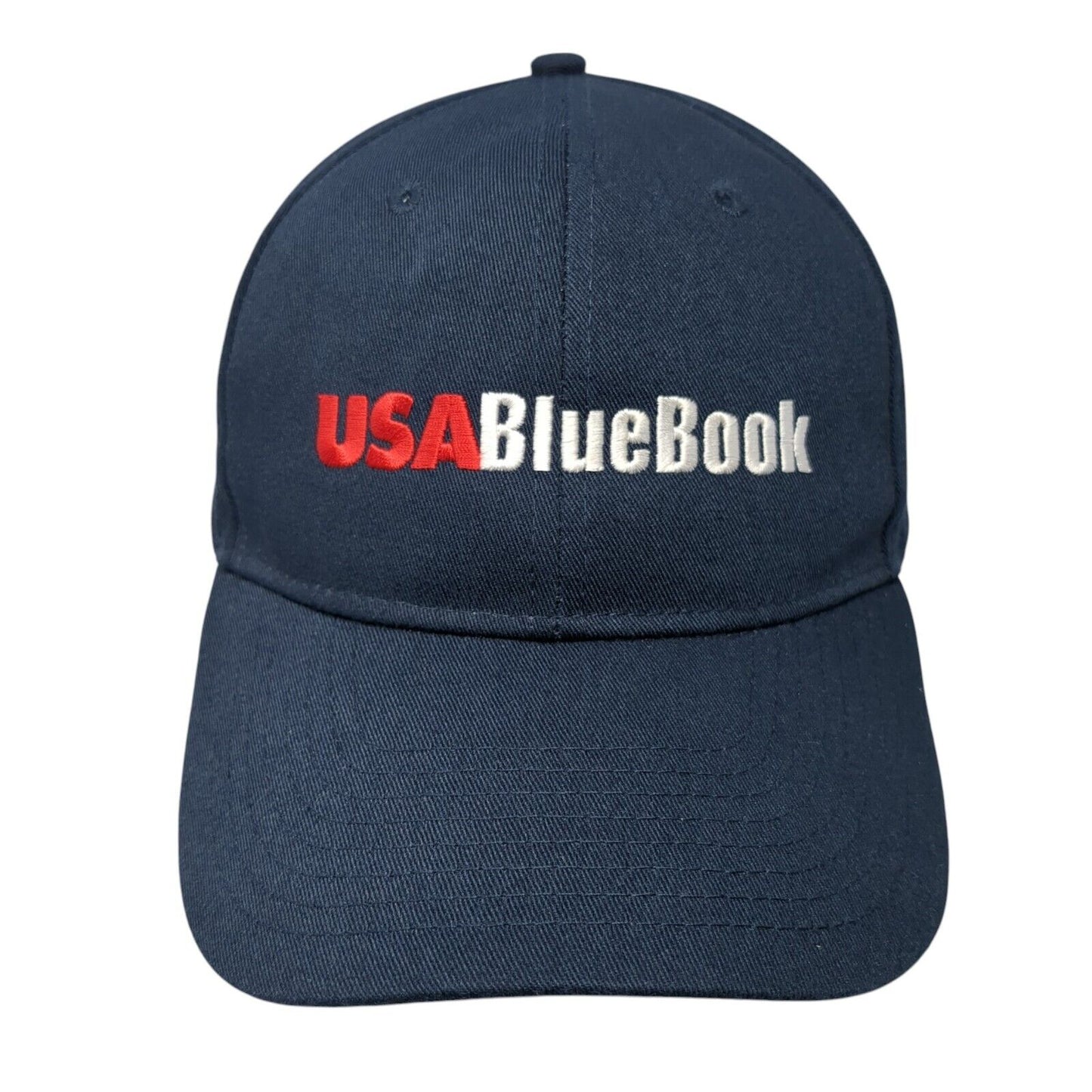 USA Blue Book Strapback Hat Blue One Size Embroidered 6 Panel Hit Wear