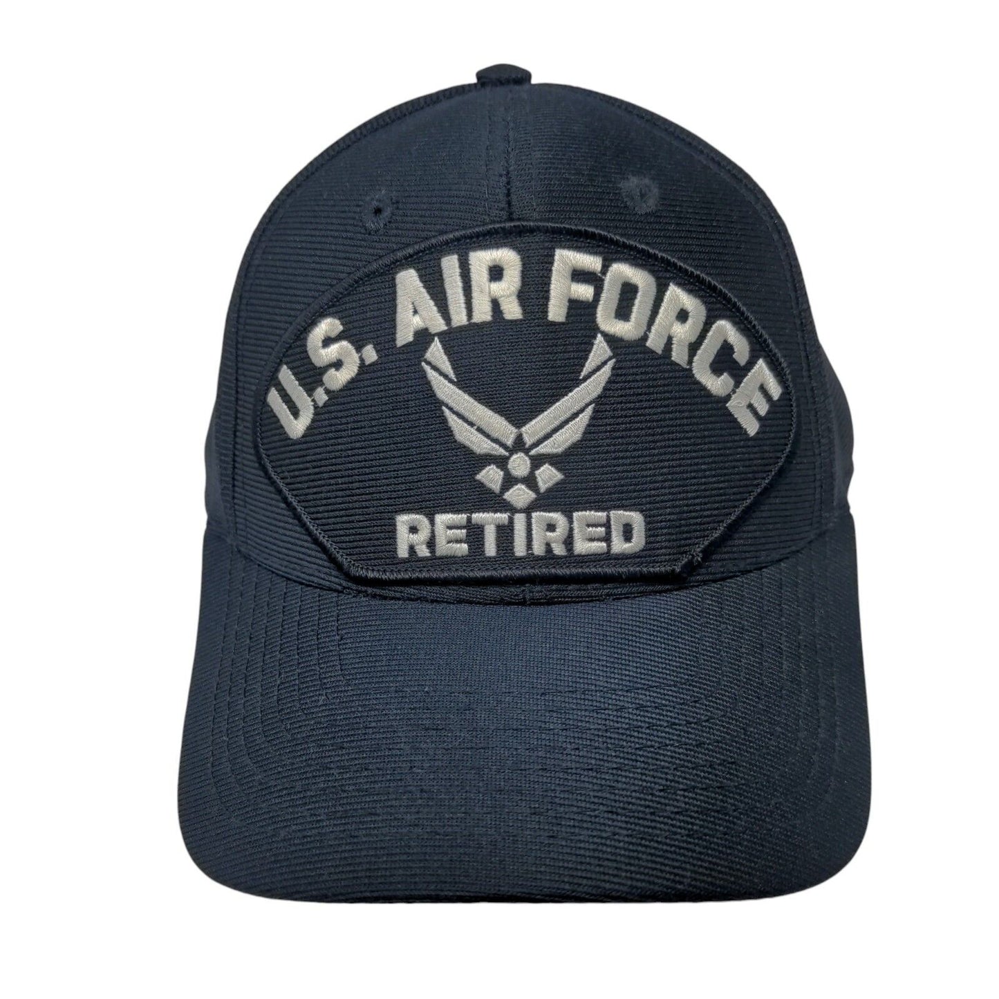 US Air Force Retired Snapback Hat Blue One Size Adjustable 6 Panel