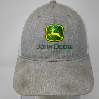 Infinity Headwear John Deere Trucker Hat Gray One Size Mesh Snapback Embroidered