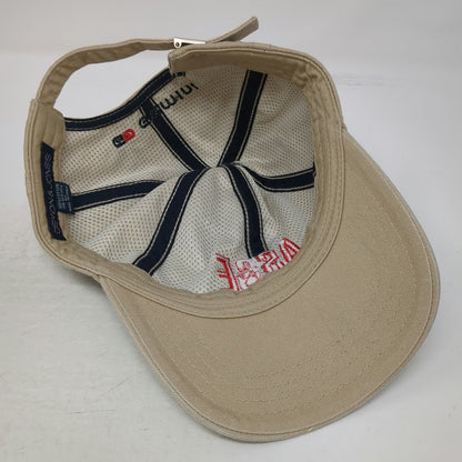 Devon & Jones Baseball Cap Beige One Size AS&E Gemini Logo Slideback Hat Cotton