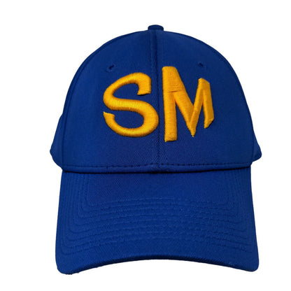 OC Sports Men's Fitted Hat Blue Size L/XL Embroidered Cowboy SM Logo