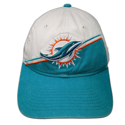 Miami Dolphins NFL New Era Hat White Blue Orange One Size Slideback 9TWENTY