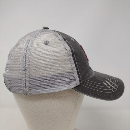 ID Patch Strapback Mesh Back Trucker Hat Gray OSFA Adjustable Idaho HG