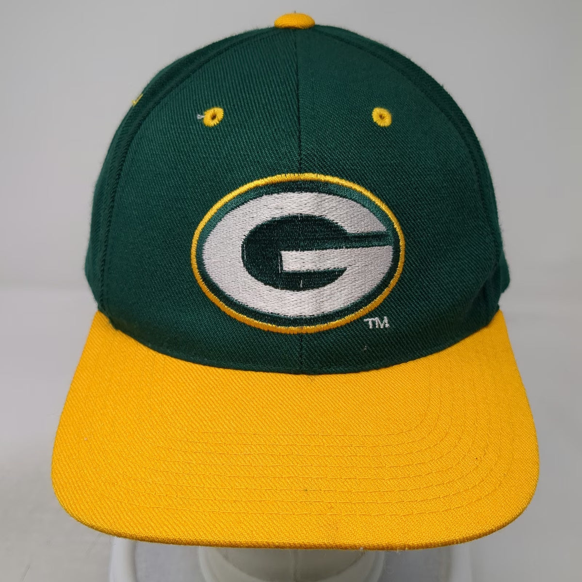 Green Bay Packers NFL ANI Snapback Hat Green One Size Flat Brim Yellow Logo Mix