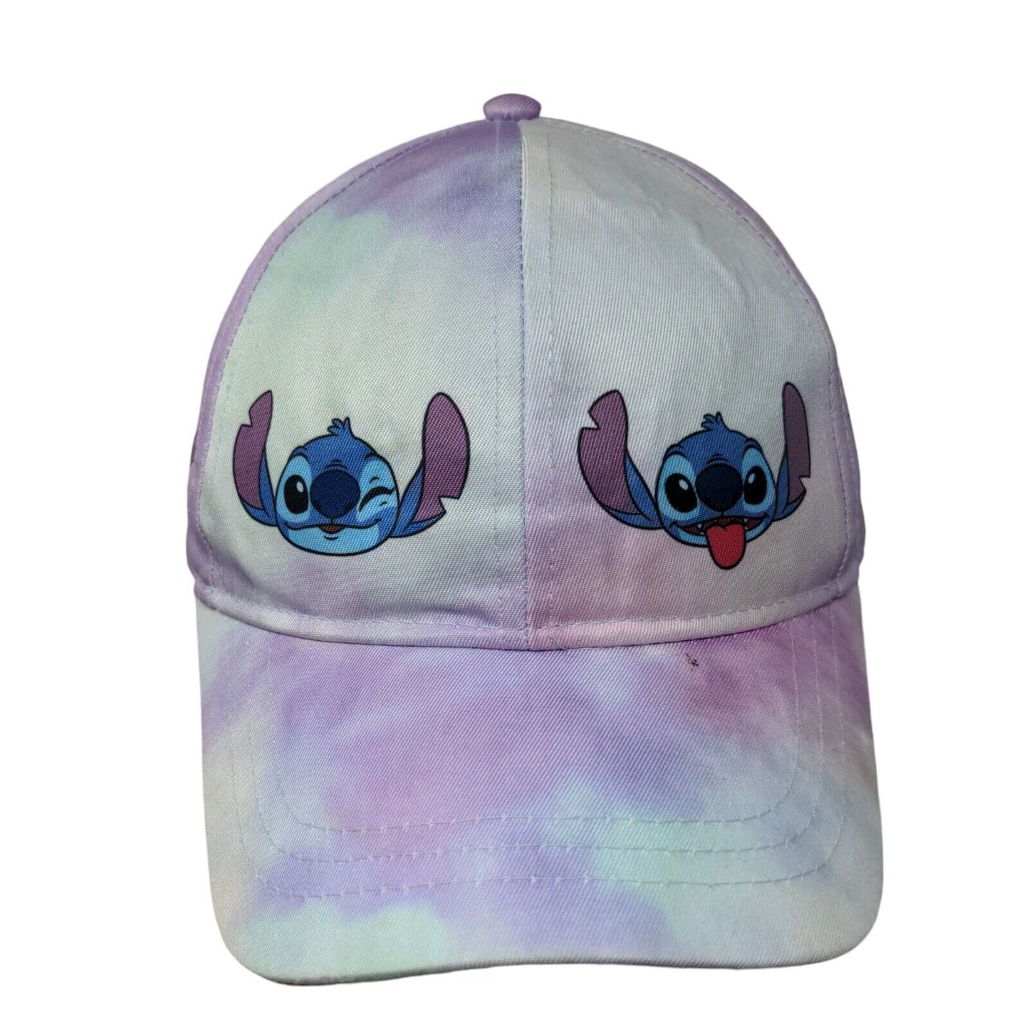 Disney Stitch Strapback Hat Multicolor OSFM Tie Dye Adjustable 6 Panel