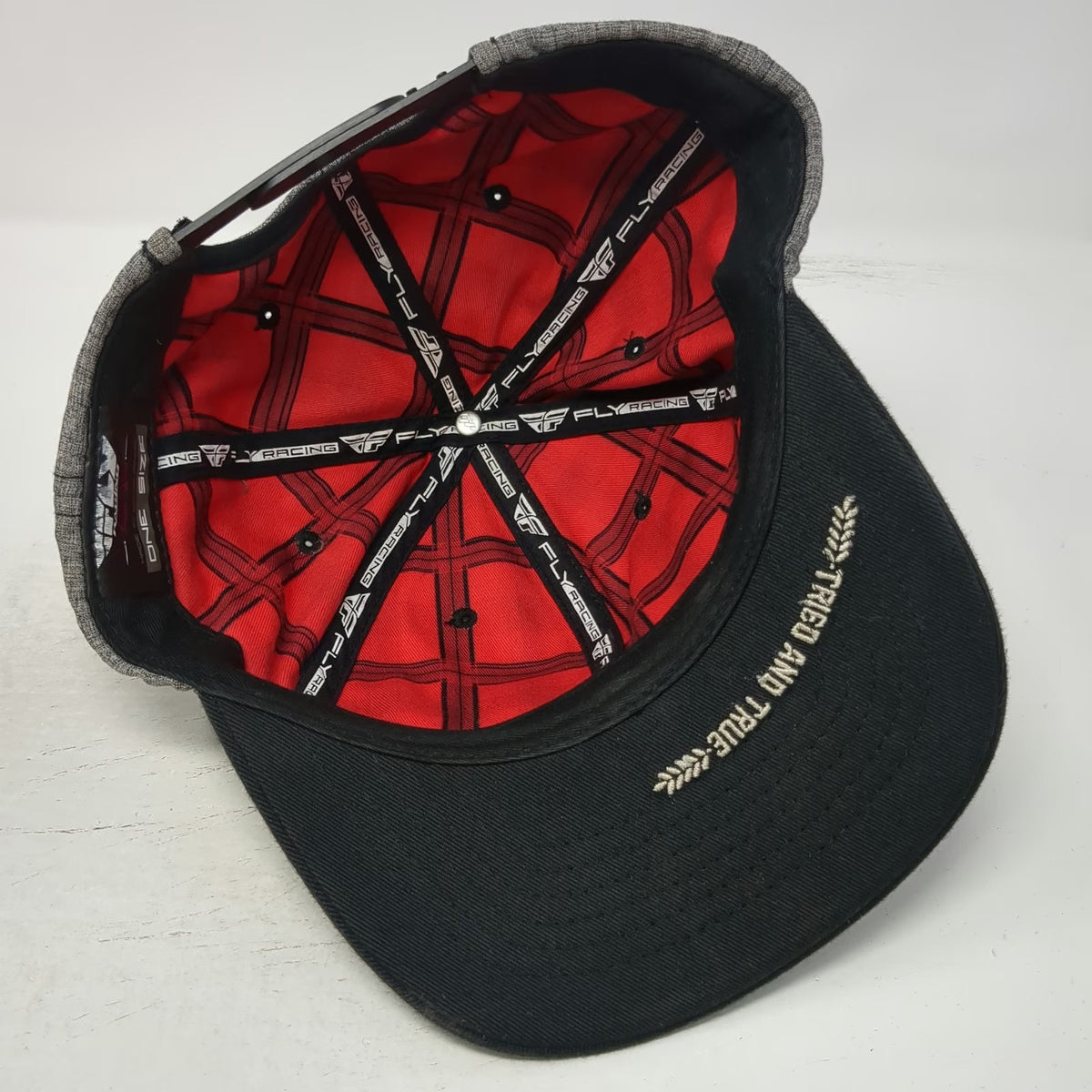 Fly Racing Snapback Hat Gray One Size Motocross Professional MX Equipment Gear