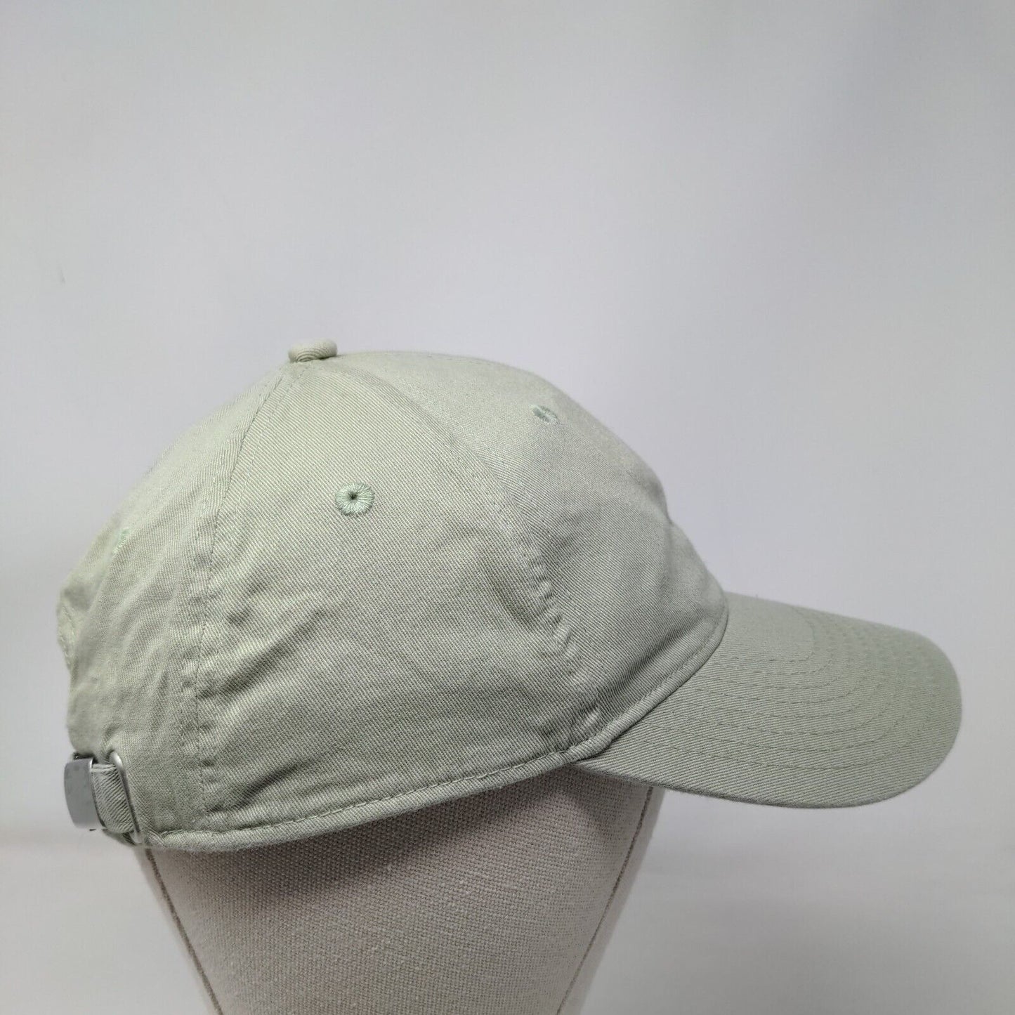 H&M Slideback Hat Green One Size Adjustable Vented Holes Cotton Blank