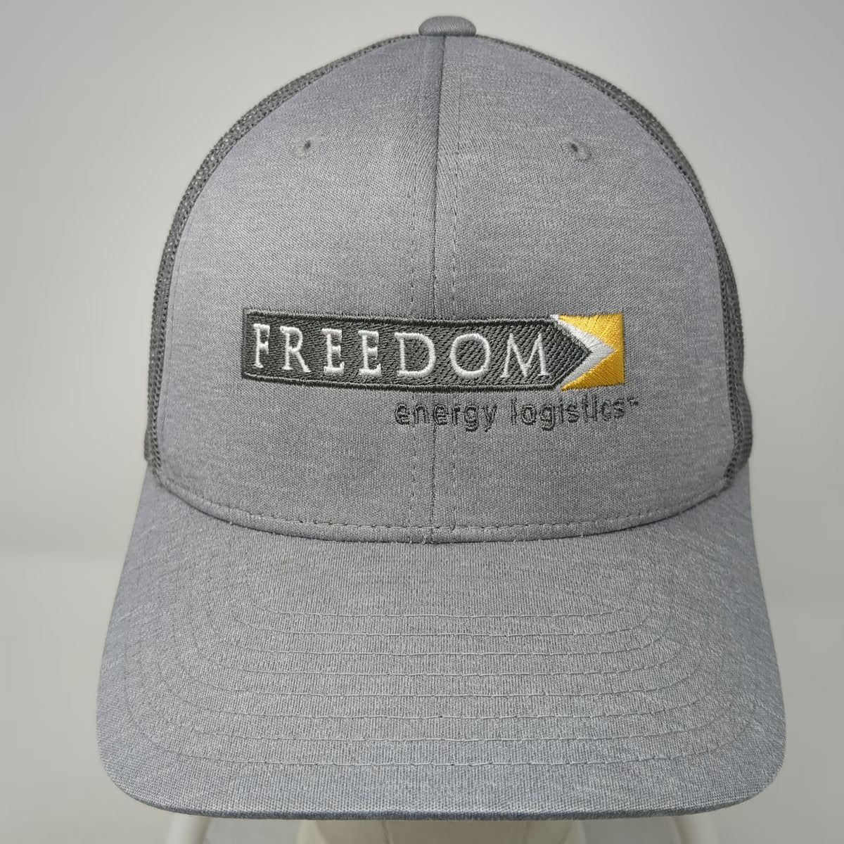 Team 365 Freedom Energy Logistics Gray Trucker Hat One Size Mesh Snapback