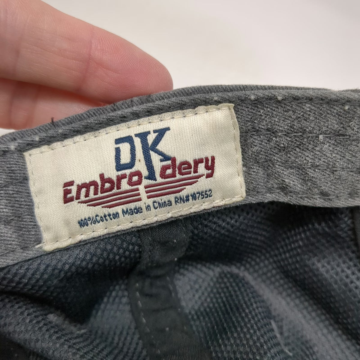 DK Embroidery Baseball Cap Gray One Size Cayman Islands Fishing Hooks BWI Hat