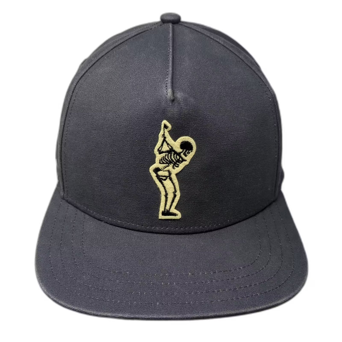 TRUE Linkswear 5 Panel Hat Gray One Size Skeleton Golfer Embroidered Snapback