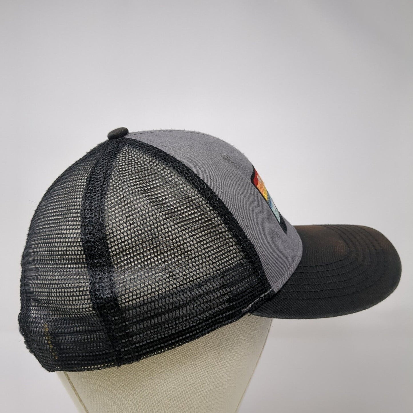Malibu Club Snapback Trucker Hat Black One Size Mesh Back Blue 84