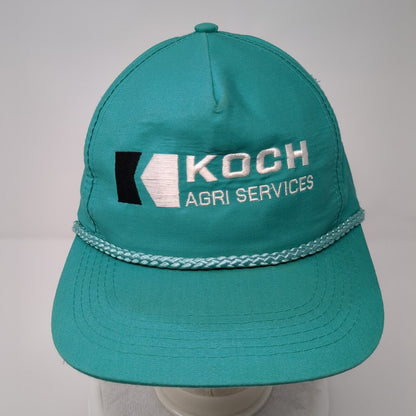 Koch Agri Services Snapback Rope Hat Bluish-Green OSFA Head To Toe