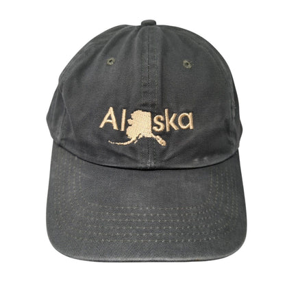 Alaska Snapback Hat Gray One Size Adjustable Embroidered 6 Panel Arctic Circle