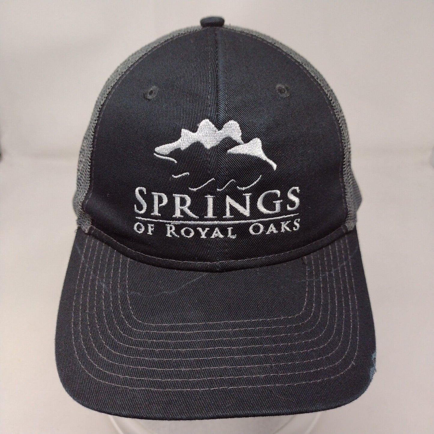 Springs of Royal Oaks Snapback Mesh Back Trucker Hat Black OSFA Embroidered